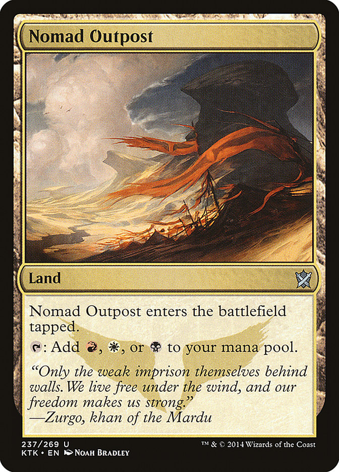 Nomad Outpost [Khans of Tarkir] MTG Single Magic: The Gathering    | Red Claw Gaming