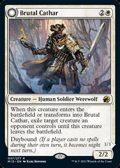 Brutal Cathar // Moonrage Brute [Innistrad: Midnight Hunt] MTG Single Magic: The Gathering    | Red Claw Gaming