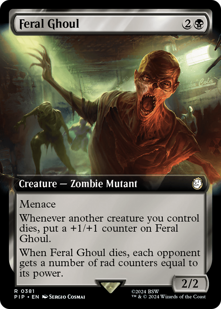 Feral Ghoul (Extended Art) [Fallout] MTG Single Magic: The Gathering    | Red Claw Gaming