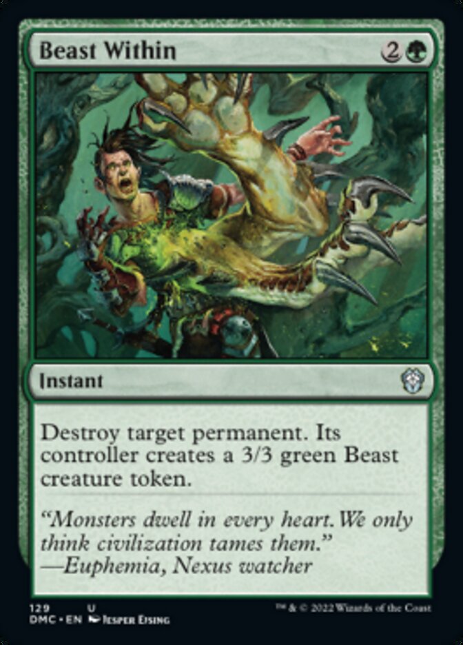 Beast Within [Dominaria United Commander] MTG Single Magic: The Gathering    | Red Claw Gaming