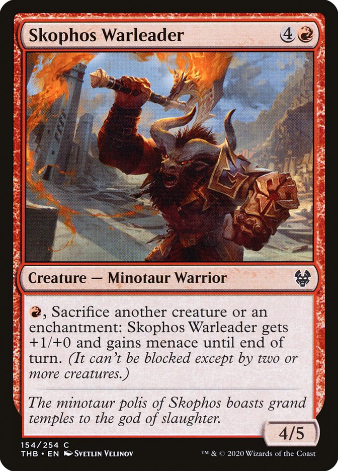 Skophos Warleader [Theros Beyond Death] MTG Single Magic: The Gathering    | Red Claw Gaming