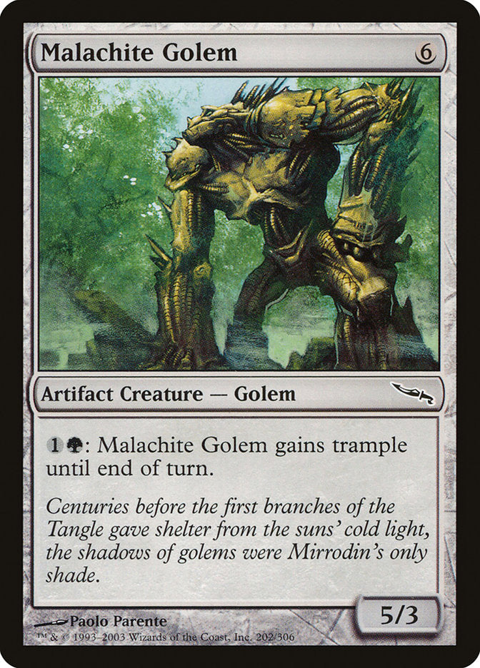 Malachite Golem [Mirrodin] MTG Single Magic: The Gathering    | Red Claw Gaming