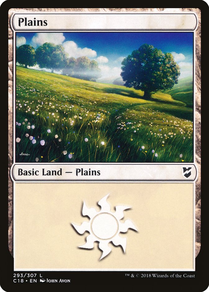 Plains (293) [Commander 2018] MTG Single Magic: The Gathering    | Red Claw Gaming