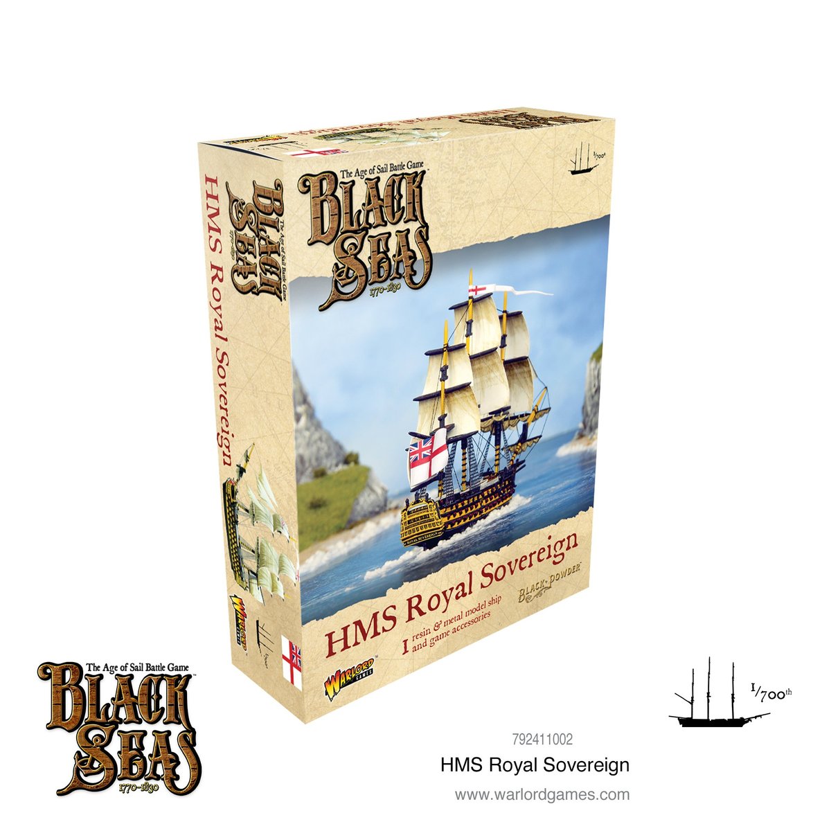 Black Seas HMS Royal Sovereign Black Seas Warlord Games    | Red Claw Gaming