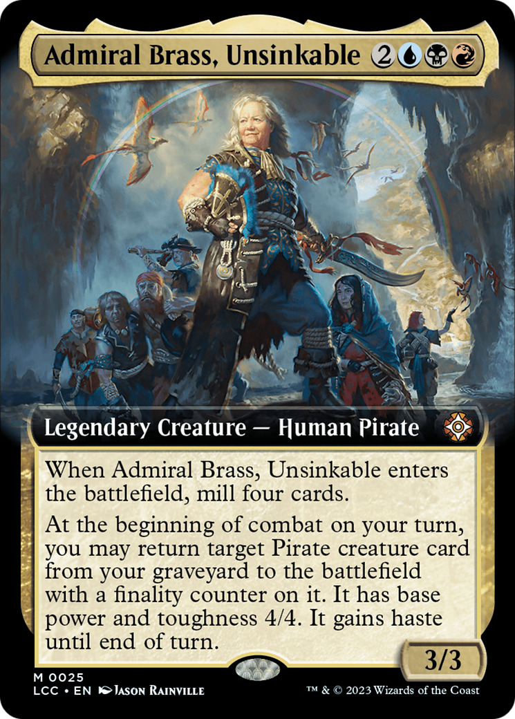 Admiral Brass, Unsinkable (Extended Art) [The Lost Caverns of Ixalan Commander] MTG Single Magic: The Gathering    | Red Claw Gaming