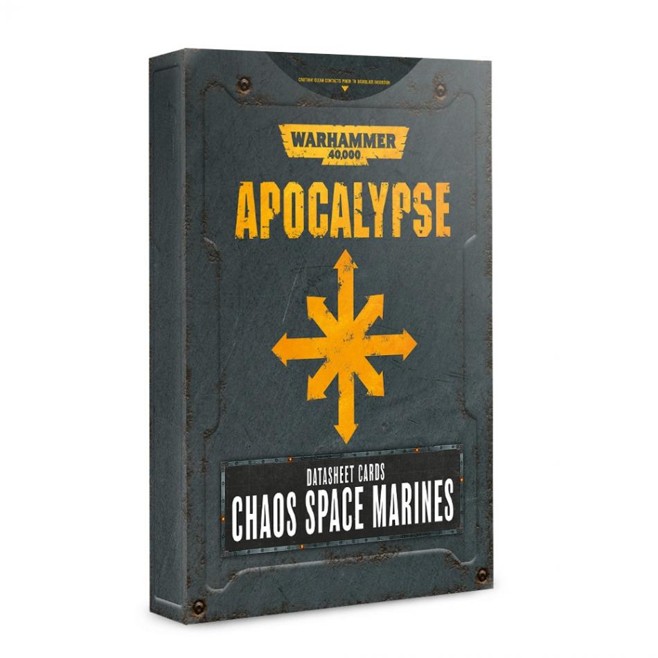 WARHAMMER 40000: CHAOS SPACE MARINES DATASHEETS Apocalypse Games Workshop    | Red Claw Gaming