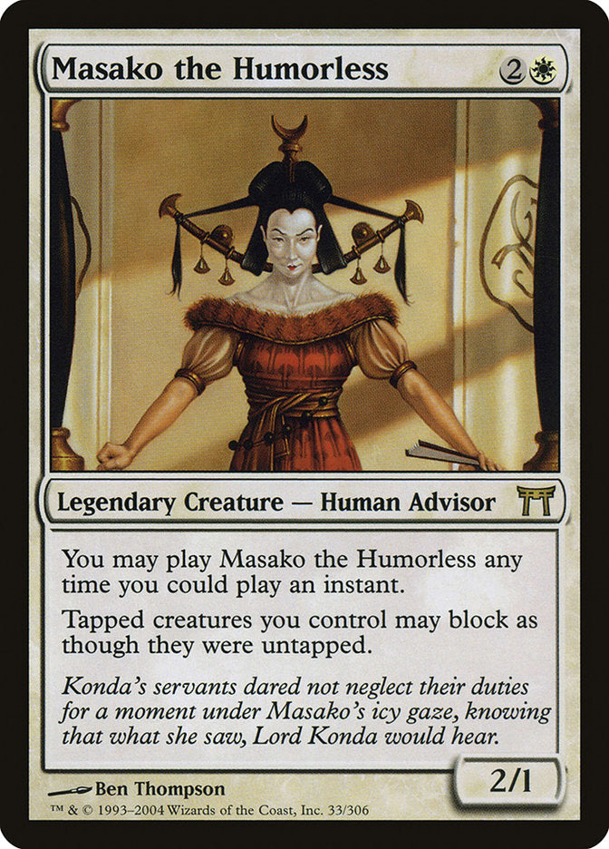 Masako the Humorless [Champions of Kamigawa] MTG Single Magic: The Gathering    | Red Claw Gaming