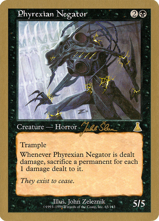 Phyrexian Negator (Jakub Slemr) [World Championship Decks 1999] MTG Single Magic: The Gathering    | Red Claw Gaming