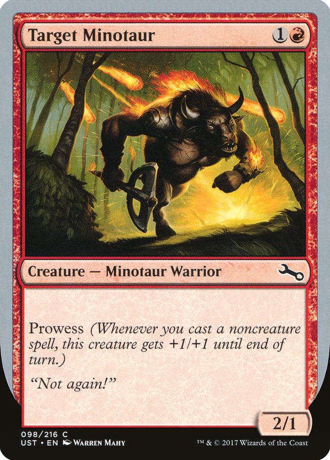 Target Minotaur (Fire Art) [Unstable] MTG Single Magic: The Gathering    | Red Claw Gaming