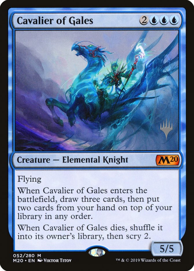 Cavalier of Gales (Promo Pack) [Core Set 2020 Promos] MTG Single Magic: The Gathering    | Red Claw Gaming