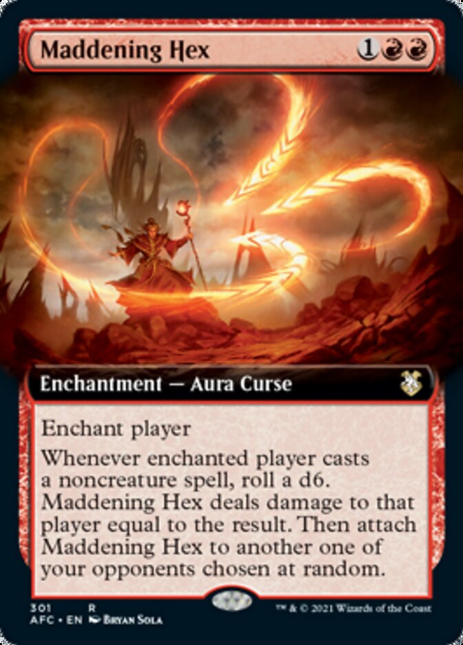 Maddening Hex (Extended Art) [Dungeons & Dragons: Adventures in the Forgotten Realms Commander] MTG Single Magic: The Gathering    | Red Claw Gaming