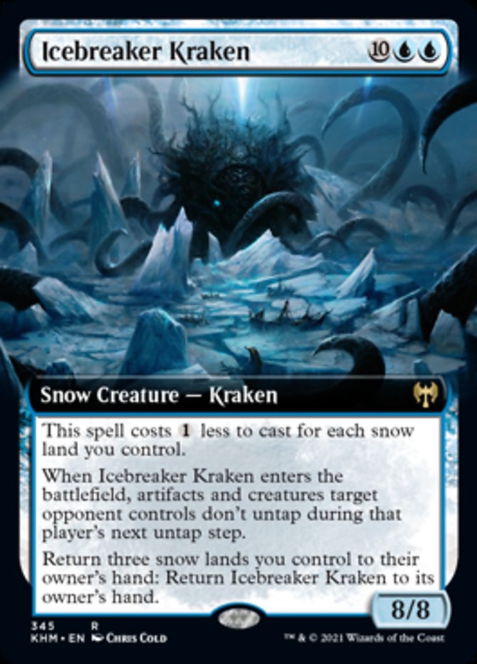 Icebreaker Kraken (Extended Art) [Kaldheim] MTG Single Magic: The Gathering    | Red Claw Gaming