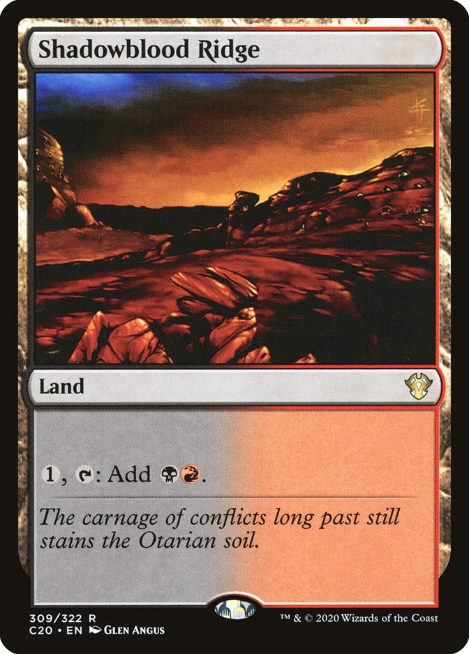 Shadowblood Ridge [Commander 2020] MTG Single Magic: The Gathering    | Red Claw Gaming