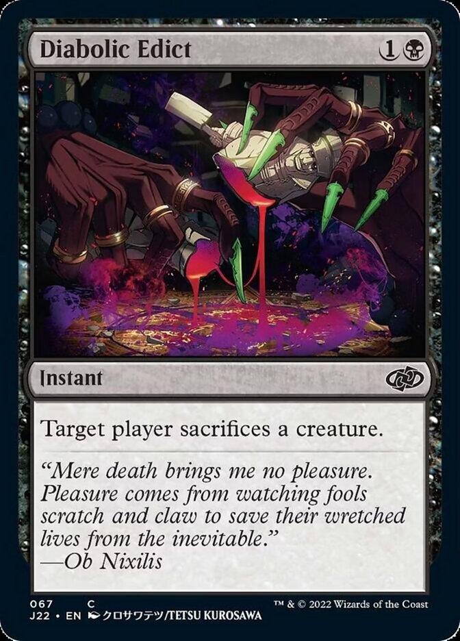 Diabolic Edict [Jumpstart 2022] MTG Single Magic: The Gathering    | Red Claw Gaming