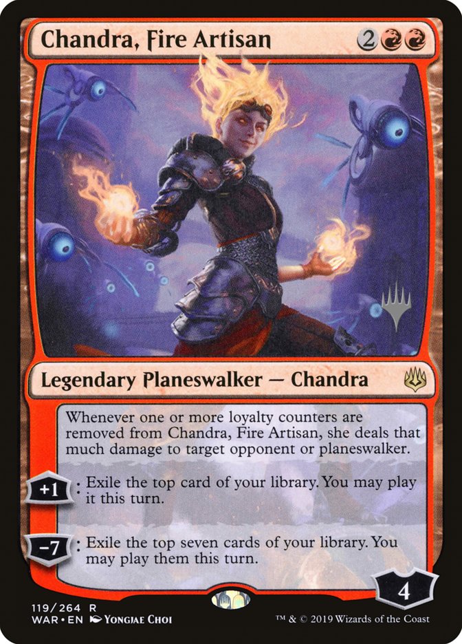 Chandra, Fire Artisan (Promo Pack) [War of the Spark Promos] MTG Single Magic: The Gathering    | Red Claw Gaming