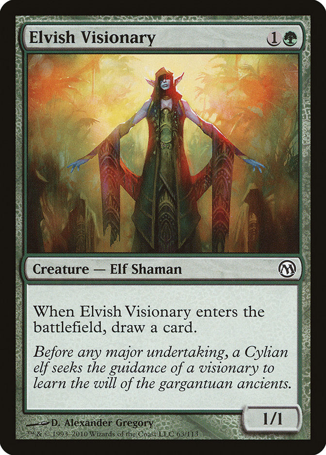 Elvish Visionary [Duels of the Planeswalkers] MTG Single Magic: The Gathering    | Red Claw Gaming