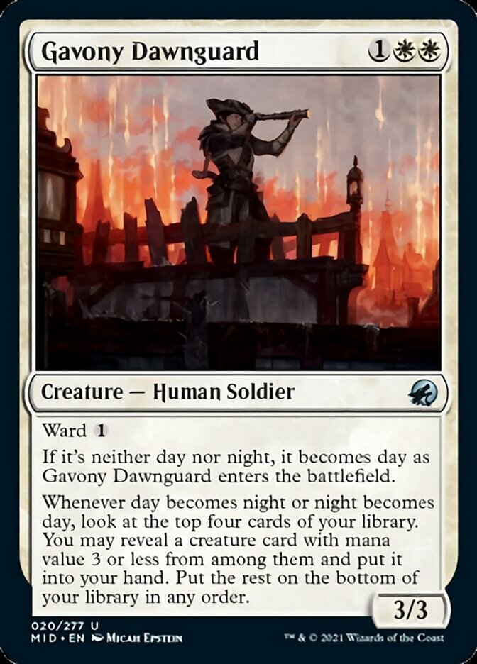 Gavony Dawnguard [Innistrad: Midnight Hunt] MTG Single Magic: The Gathering    | Red Claw Gaming