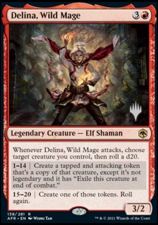 Delina, Wild Mage (Promo Pack) [Dungeons & Dragons: Adventures in the Forgotten Realms Promos] MTG Single Magic: The Gathering    | Red Claw Gaming