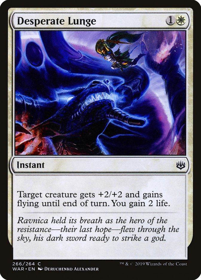 Desperate Lunge [War of the Spark] MTG Single Magic: The Gathering    | Red Claw Gaming