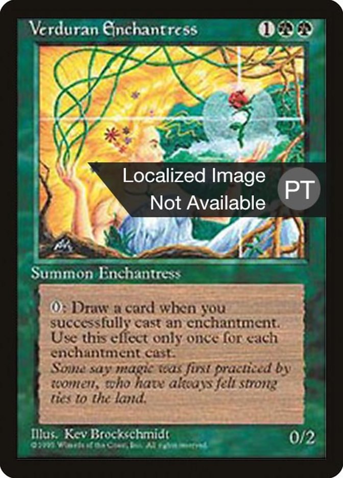Verduran Enchantress [Fourth Edition (Foreign Black Border)] MTG Single Magic: The Gathering    | Red Claw Gaming