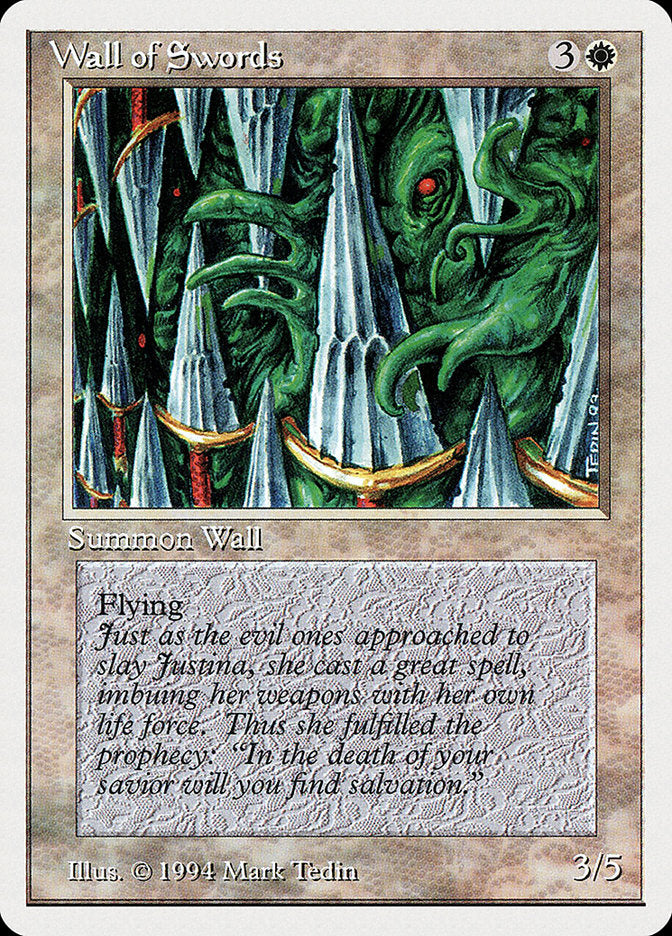 Wall of Swords [Summer Magic / Edgar] MTG Single Magic: The Gathering    | Red Claw Gaming
