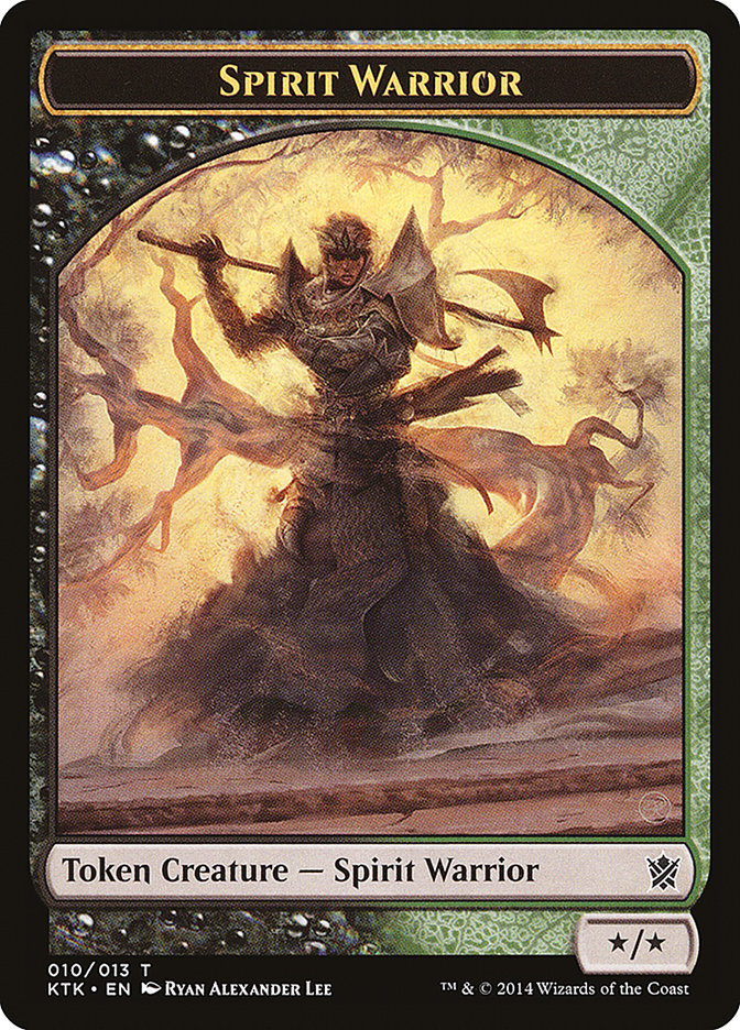 Spirit Warrior Token [Khans of Tarkir Tokens] MTG Single Magic: The Gathering    | Red Claw Gaming