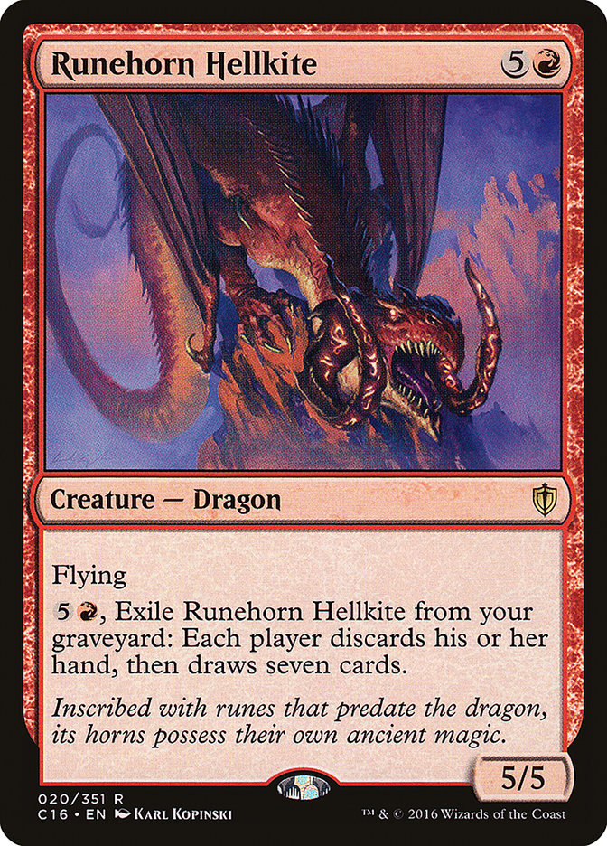 Runehorn Hellkite [Commander 2016] MTG Single Magic: The Gathering    | Red Claw Gaming