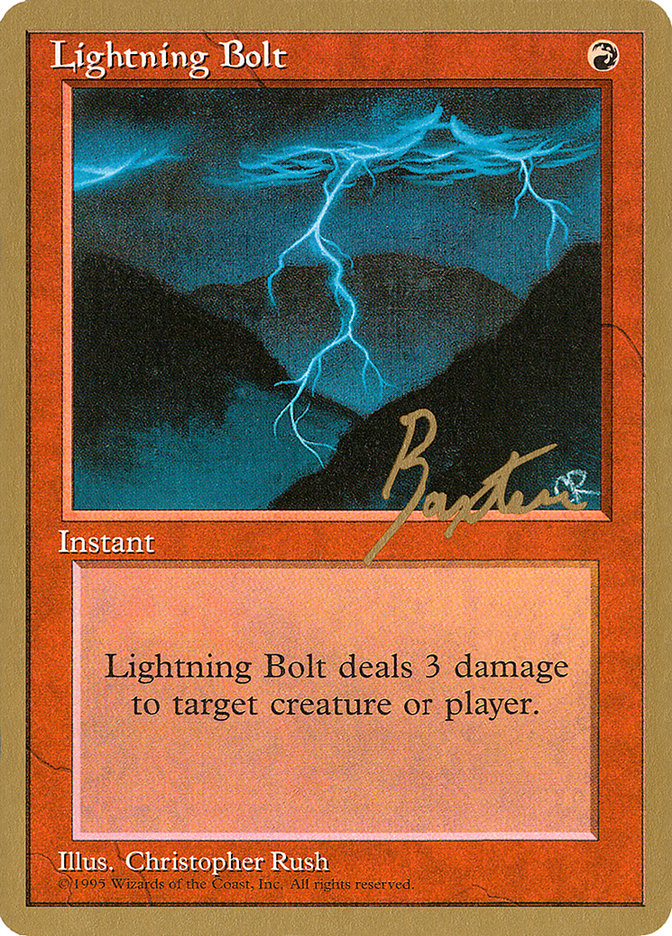 Lightning Bolt (George Baxter) [Pro Tour Collector Set] MTG Single Magic: The Gathering    | Red Claw Gaming