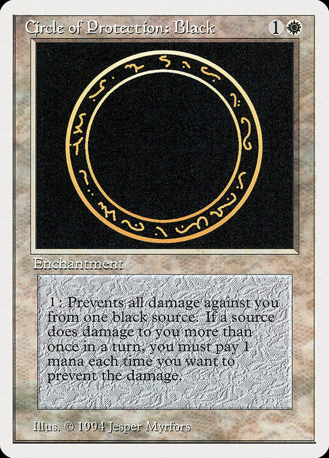 Circle of Protection: Black [Summer Magic / Edgar] MTG Single Magic: The Gathering    | Red Claw Gaming