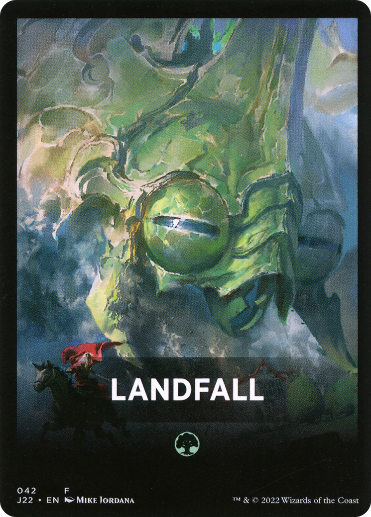 Landfall Theme Card [Jumpstart 2022 Front Cards] MTG Single Magic: The Gathering    | Red Claw Gaming