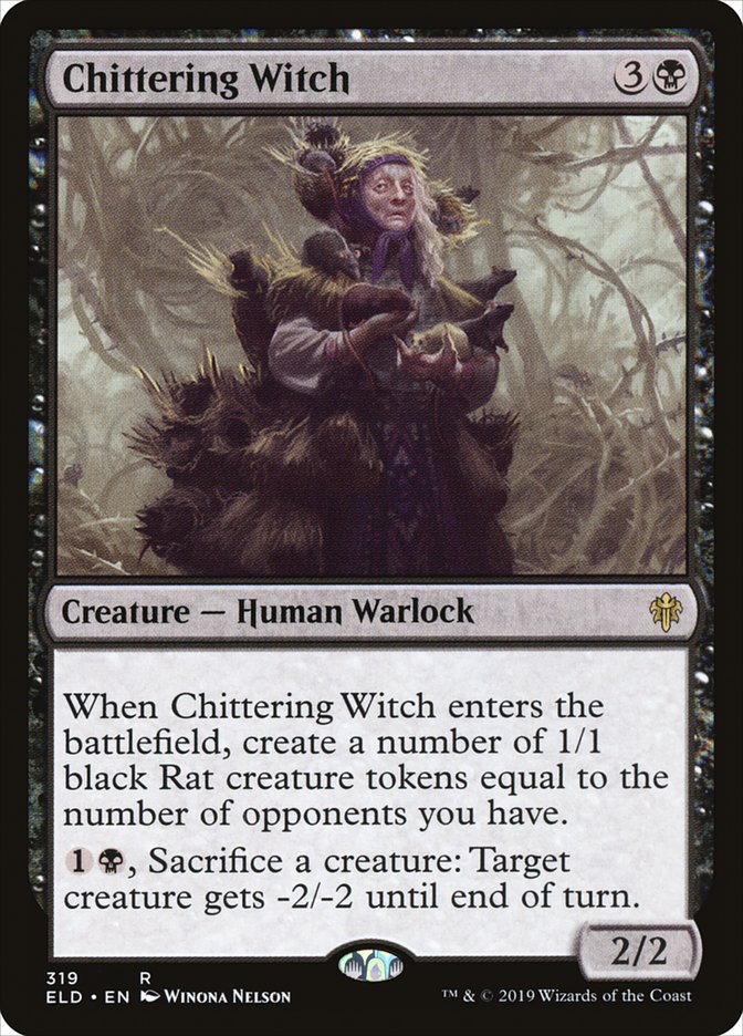Chittering Witch [Throne of Eldraine] MTG Single Magic: The Gathering    | Red Claw Gaming