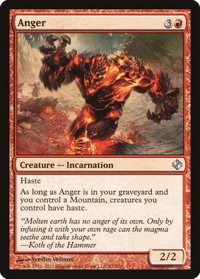 Anger [Duel Decks: Venser vs. Koth] MTG Single Magic: The Gathering    | Red Claw Gaming