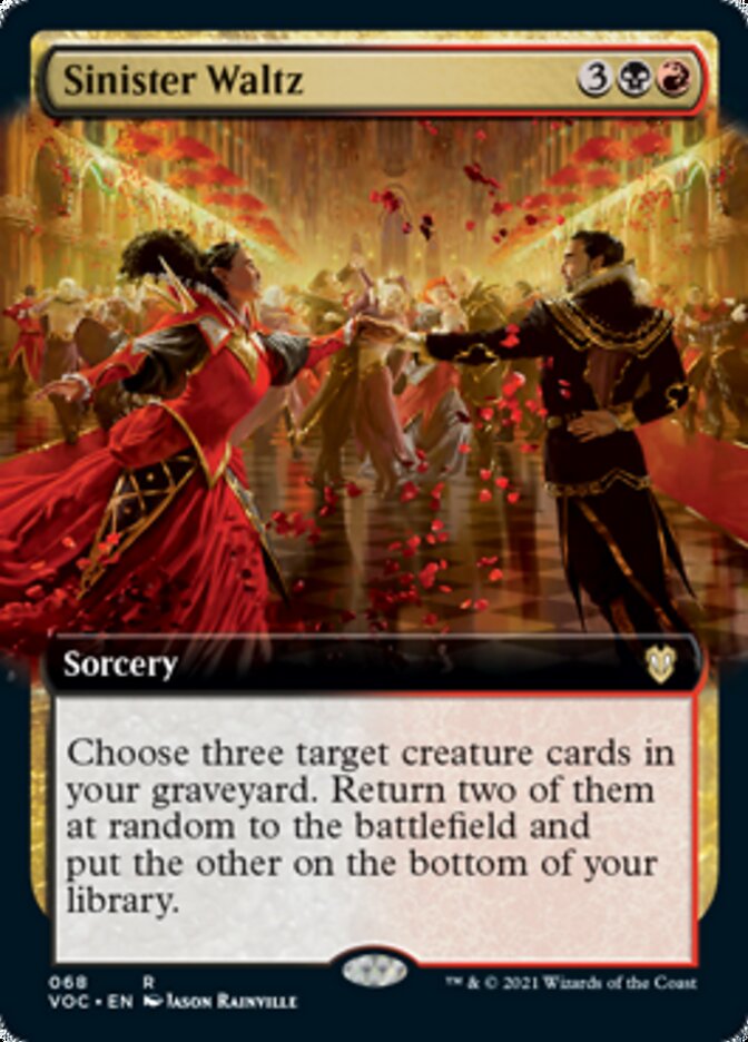Sinister Waltz (Extended Art) [Innistrad: Crimson Vow Commander] MTG Single Magic: The Gathering    | Red Claw Gaming