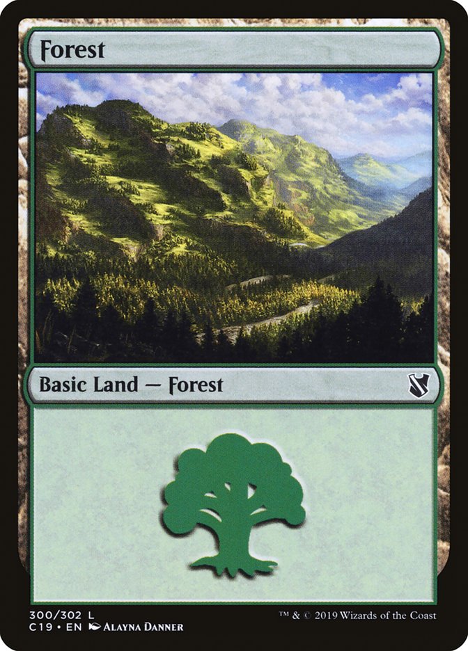 Forest (300) [Commander 2019] MTG Single Magic: The Gathering    | Red Claw Gaming