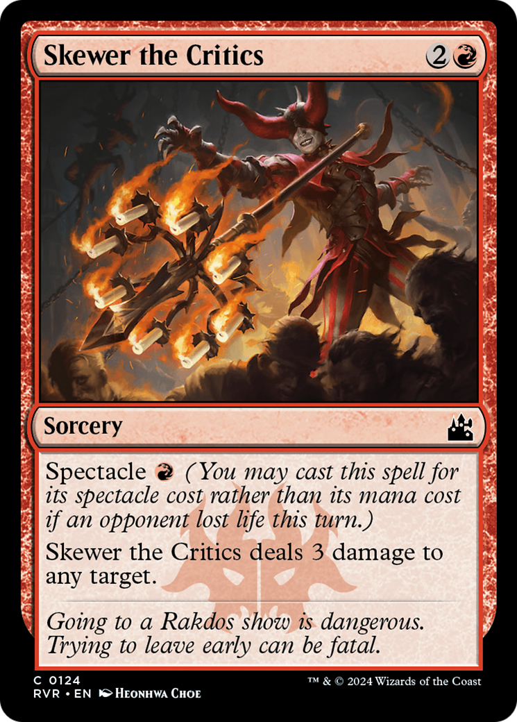 Skewer the Critics [Ravnica Remastered] MTG Single Magic: The Gathering    | Red Claw Gaming