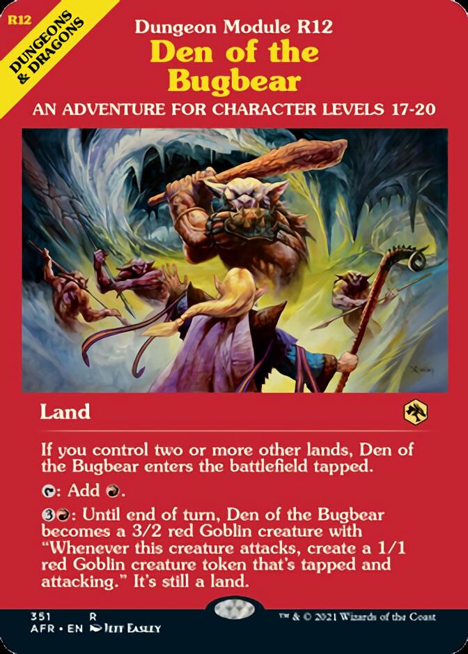 Den of the Bugbear (Dungeon Module) [Dungeons & Dragons: Adventures in the Forgotten Realms] MTG Single Magic: The Gathering    | Red Claw Gaming