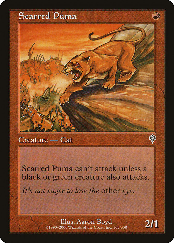 Scarred Puma [Invasion] MTG Single Magic: The Gathering    | Red Claw Gaming