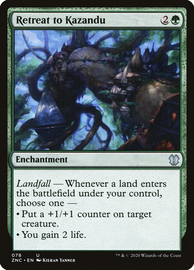 Retreat to Kazandu [Zendikar Rising Commander] MTG Single Magic: The Gathering    | Red Claw Gaming