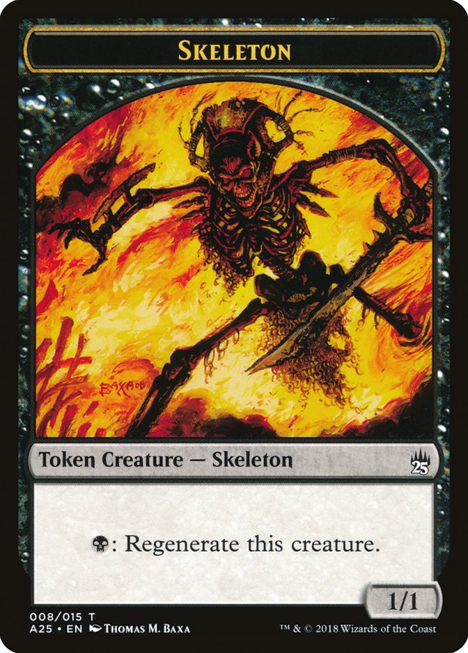 Skeleton Token [Masters 25 Tokens] MTG Single Magic: The Gathering    | Red Claw Gaming