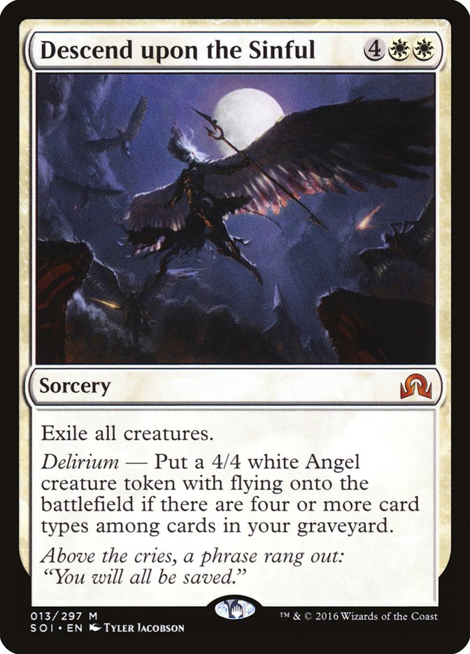 Descend upon the Sinful [Shadows over Innistrad] MTG Single Magic: The Gathering    | Red Claw Gaming