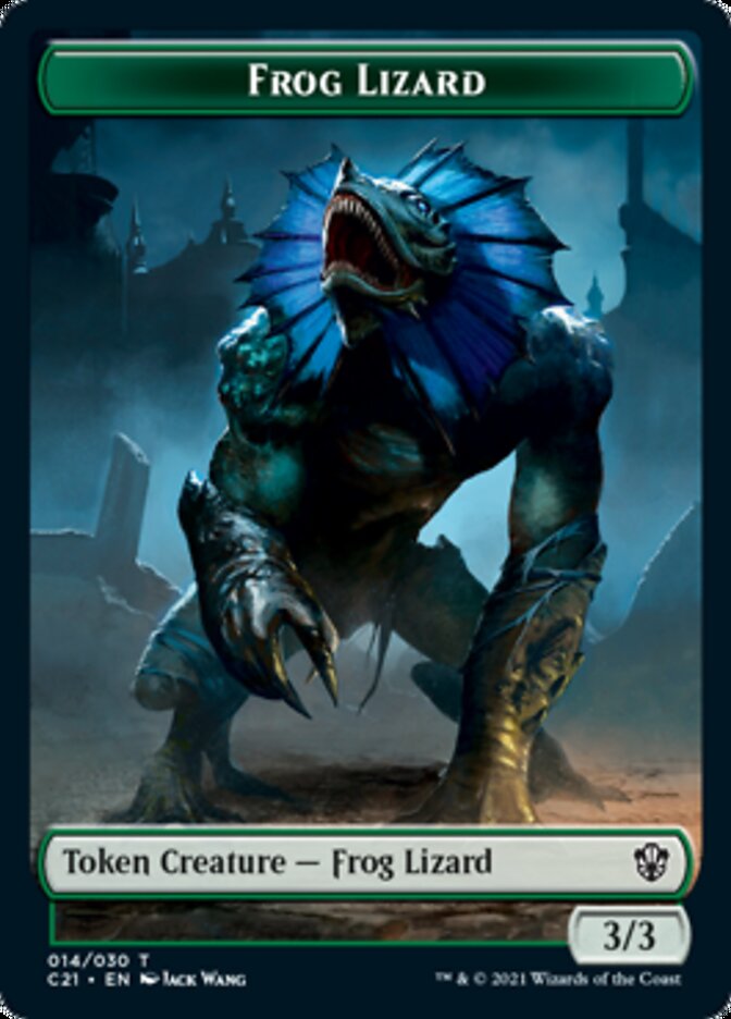 Frog Lizard // Elephant Double-Sided Token [Commander 2021 Tokens] MTG Single Magic: The Gathering    | Red Claw Gaming