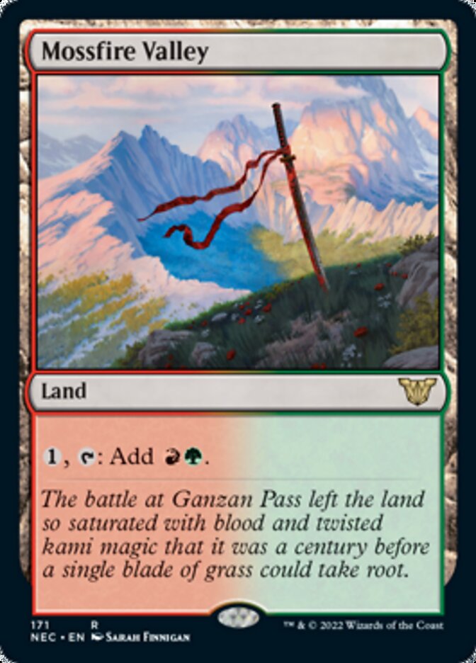 Mossfire Valley [Kamigawa: Neon Dynasty Commander] MTG Single Magic: The Gathering    | Red Claw Gaming