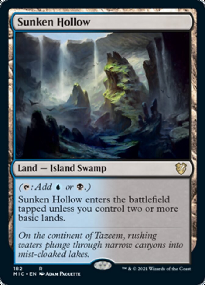 Sunken Hollow [Innistrad: Midnight Hunt Commander] MTG Single Magic: The Gathering    | Red Claw Gaming