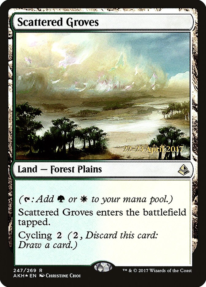 Scattered Groves [Amonkhet Prerelease Promos] MTG Single Magic: The Gathering    | Red Claw Gaming