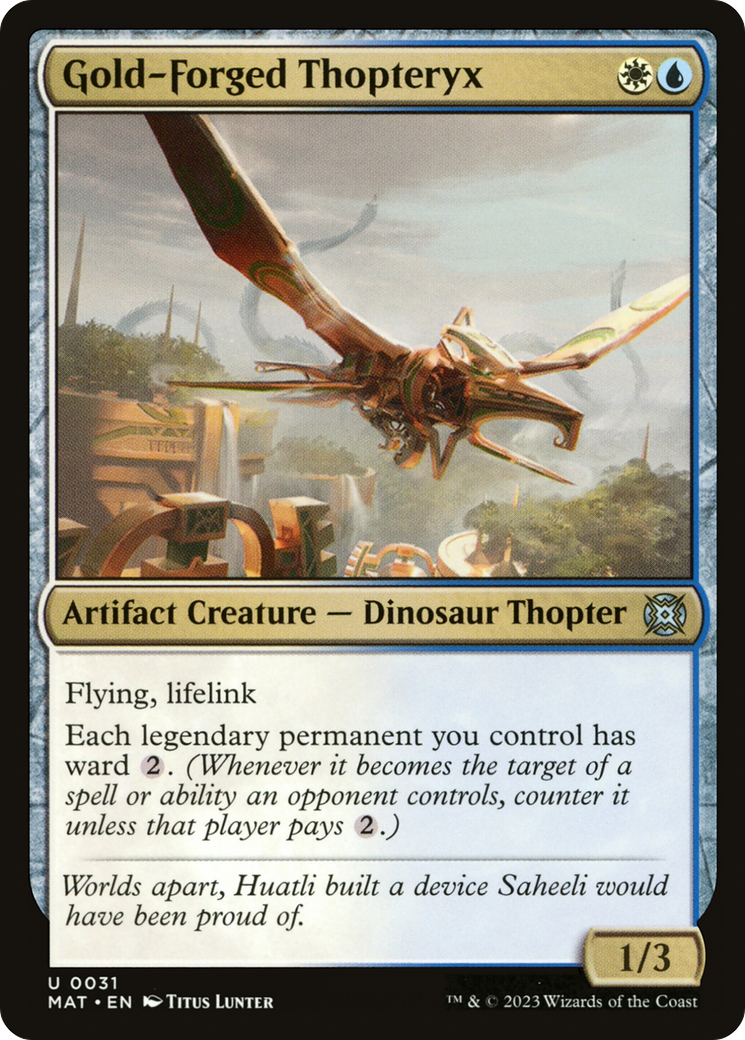 Gold-Forged Thopteryx [March of the Machine: The Aftermath] MTG Single Magic: The Gathering    | Red Claw Gaming