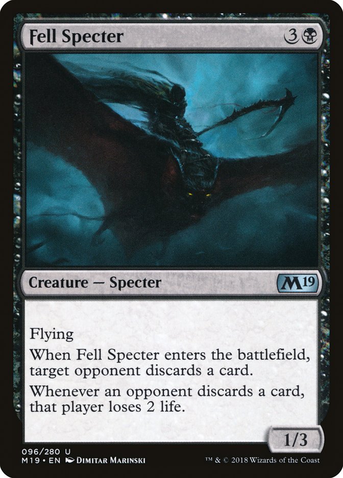 Fell Specter [Core Set 2019] MTG Single Magic: The Gathering    | Red Claw Gaming