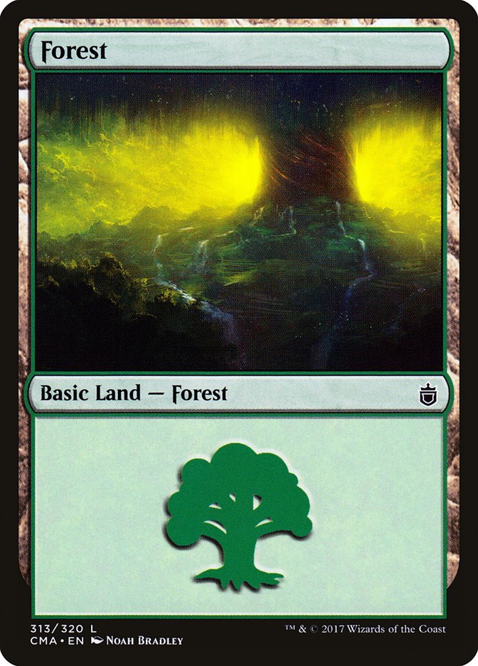 Forest (313) [Commander Anthology] MTG Single Magic: The Gathering    | Red Claw Gaming