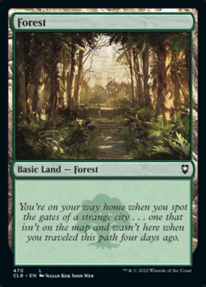 Forest (470) [Commander Legends: Battle for Baldur's Gate] MTG Single Magic: The Gathering    | Red Claw Gaming