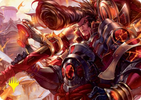 Upriser Renegade Art Card (Gold-Stamped Signature) [Kamigawa: Neon Dynasty Art Series] MTG Single Magic: The Gathering    | Red Claw Gaming