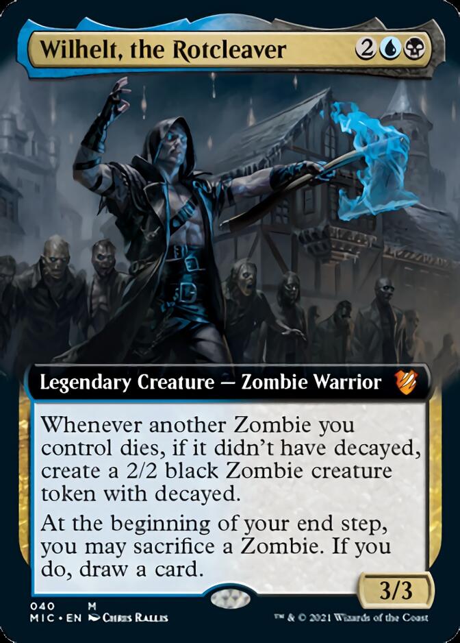 Wilhelt, the Rotcleaver (Extended Art) [Innistrad: Midnight Hunt Commander] MTG Single Magic: The Gathering    | Red Claw Gaming